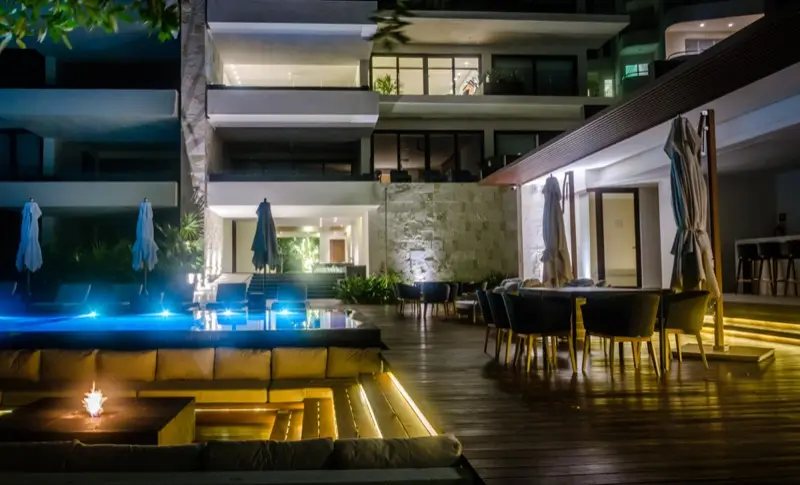 Lounge exterior en los jardines